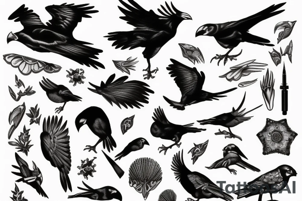 Jackdaw tattoo idea