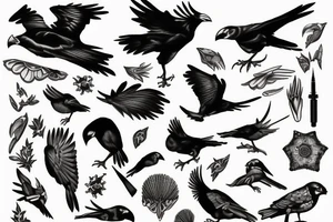 Jackdaw tattoo idea