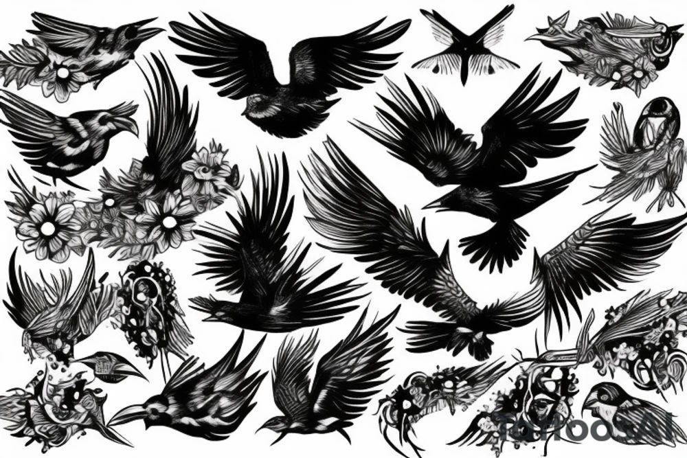 Jackdaw tattoo idea