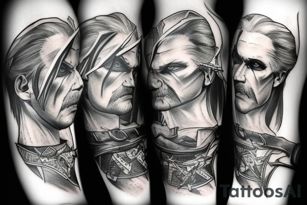 witcher by Andrzej Sapkowski tattoo idea