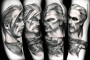 witcher by Andrzej Sapkowski tattoo idea