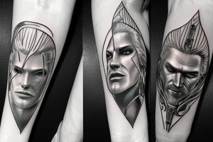 witcher by Andrzej Sapkowski tattoo idea