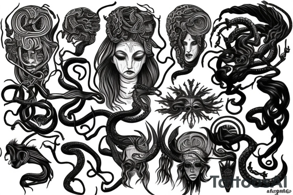 Medusa god tattoo idea