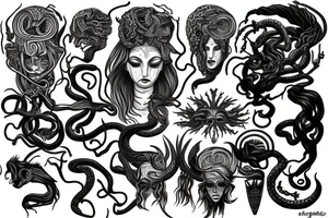 Medusa god tattoo idea