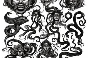 Medusa god tattoo idea