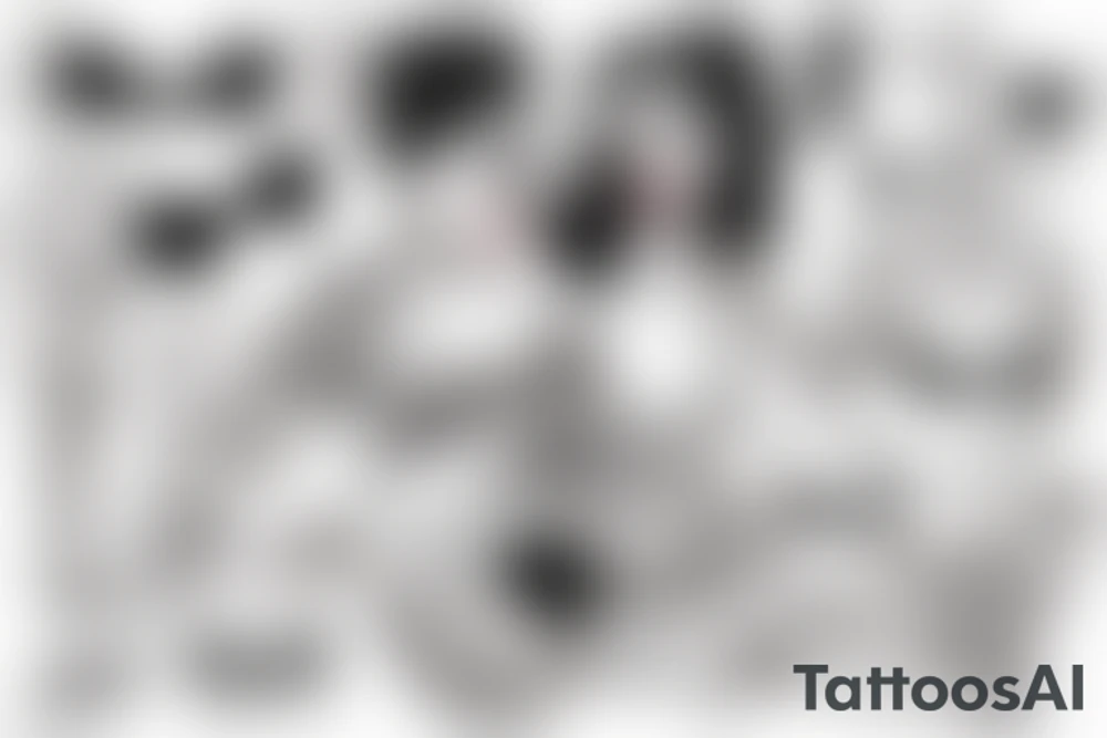 Pin up lady in her underwear tattoo idea
