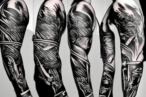 spartan wings strong evil tattoo idea