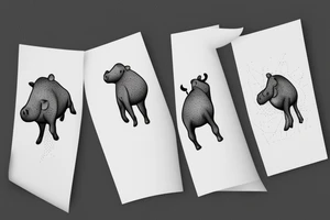 Matching hippo tattoo idea