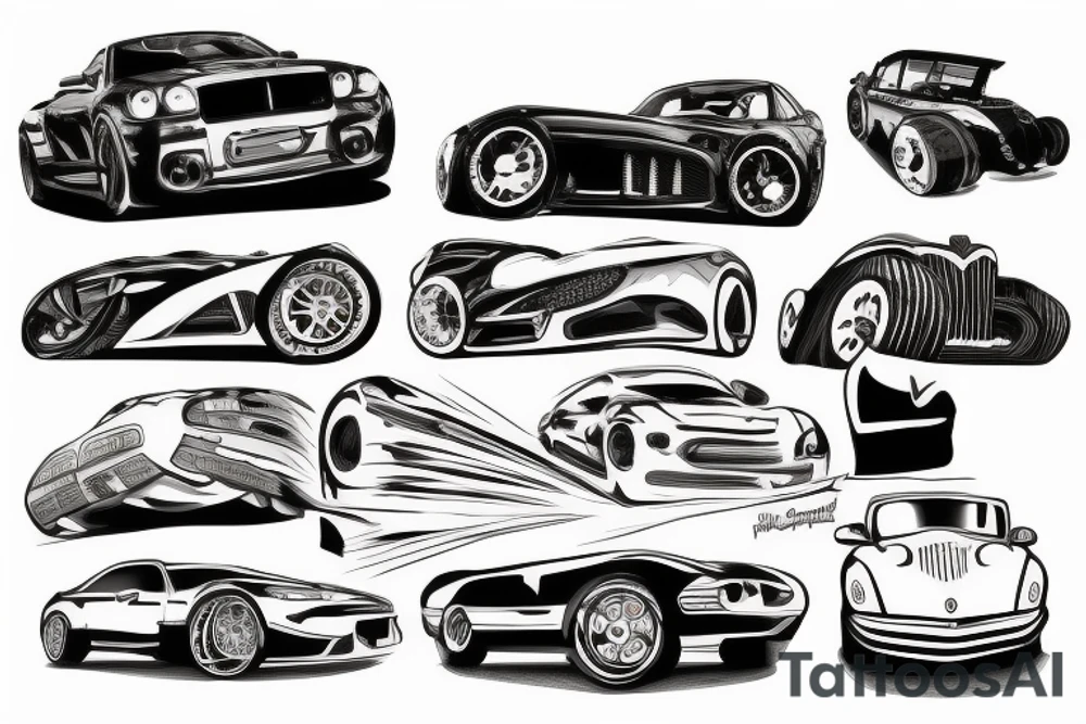 car sport tattoo idea