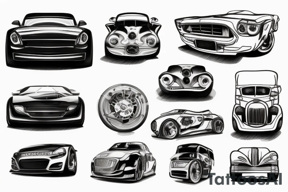 car sport tattoo idea
