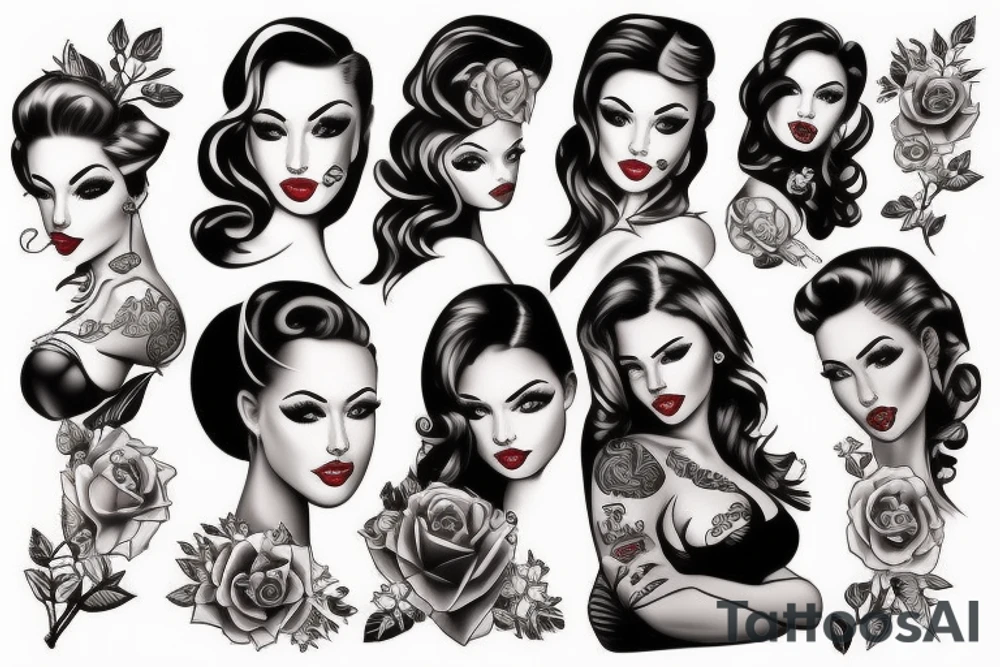 Pinup girl tattoo idea