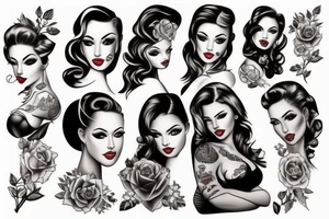 Pinup girl tattoo idea