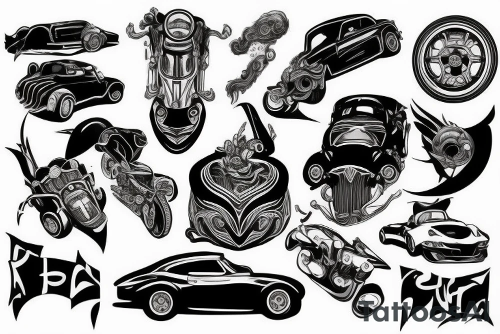 car sport tattoo idea