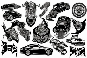 car sport tattoo idea