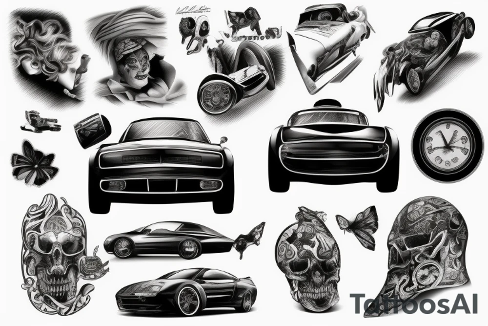 car sport tattoo idea