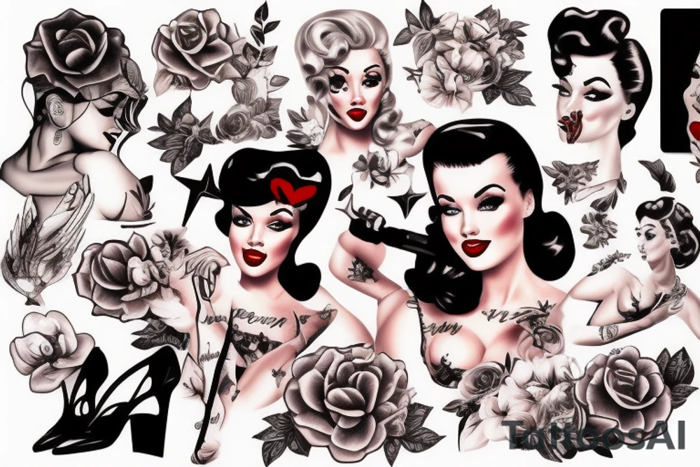 Pin up girl tattoo idea
