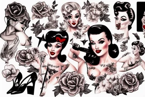 Pin up girl tattoo idea