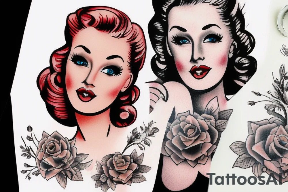 Pin up girl tattoo idea