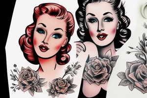 Pin up girl tattoo idea