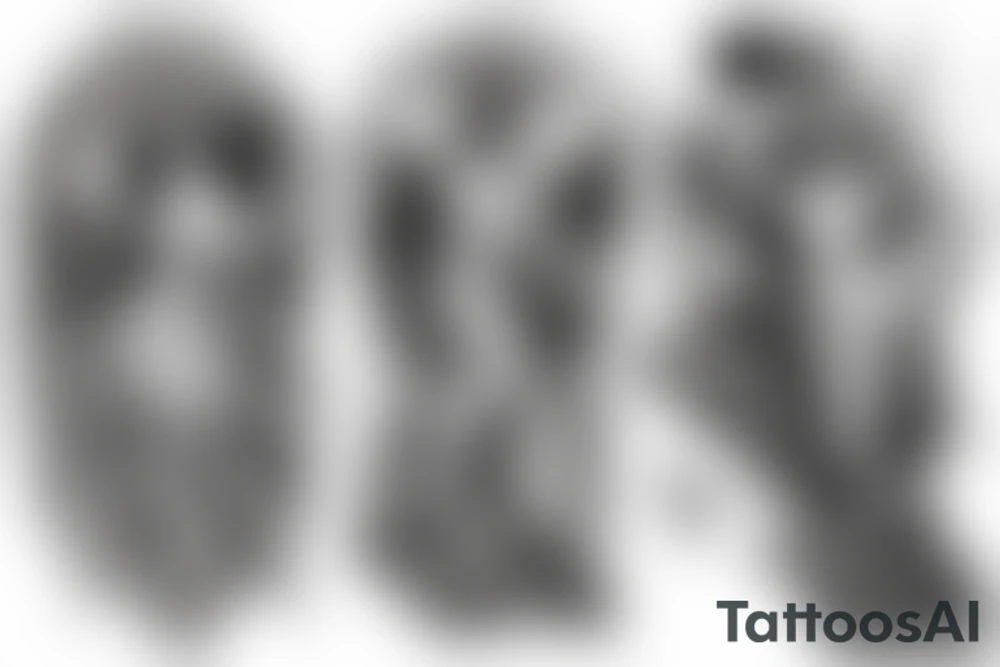 two symetric angels tattoo idea
