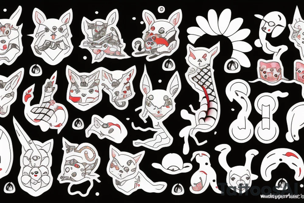 Japanese animals tattoo idea