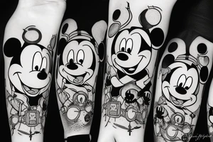 Mickey mouse jako Gerard witcher tattoo idea
