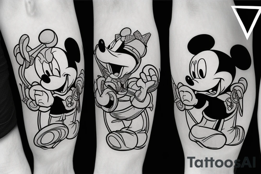 Mickey mouse witcher tattoo idea