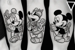 Mickey mouse witcher tattoo idea