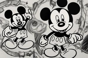 Mickey mouse witcher tattoo idea