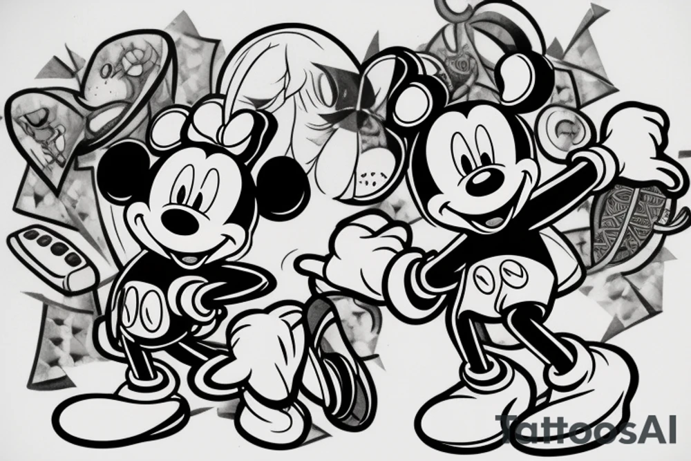 Mickey mouse , witcher 3 tattoo idea