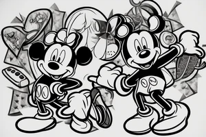 Mickey mouse , witcher 3 tattoo idea