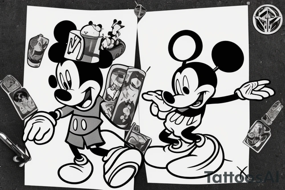 Mickey mouse , witcher 3 tattoo idea