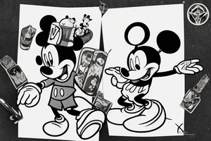Mickey mouse , witcher 3 tattoo idea