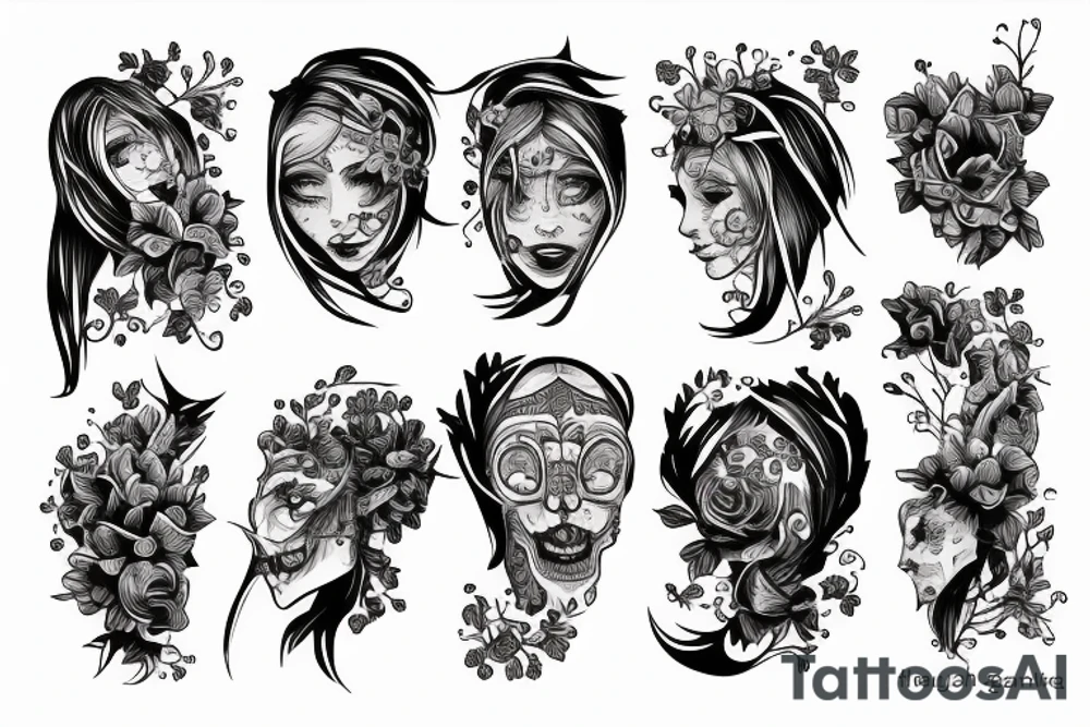 Horizontal, straight tattoo idea