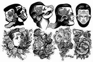 Man looking up to heaven tattoo idea