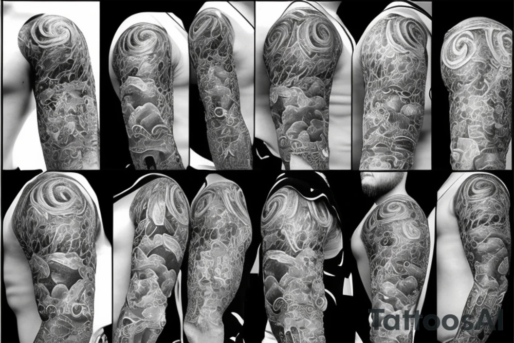 Man looking up to heaven tattoo idea