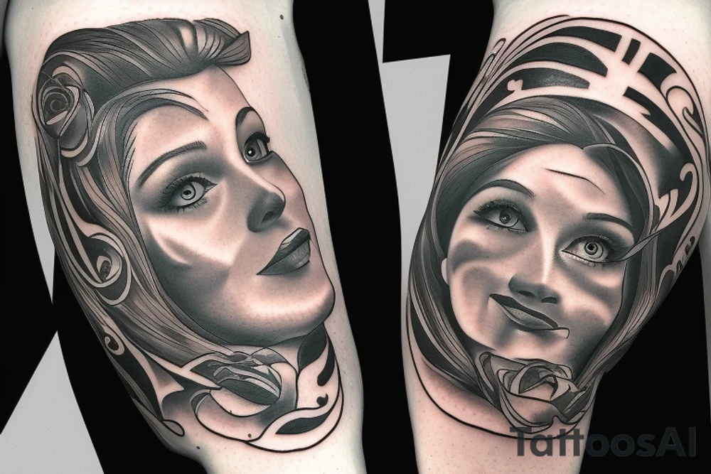 Man looking up to heaven tattoo idea