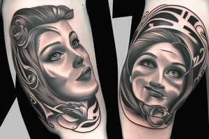 Man looking up to heaven tattoo idea