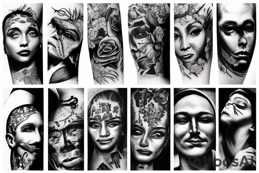 Man looking up to heaven tattoo idea
