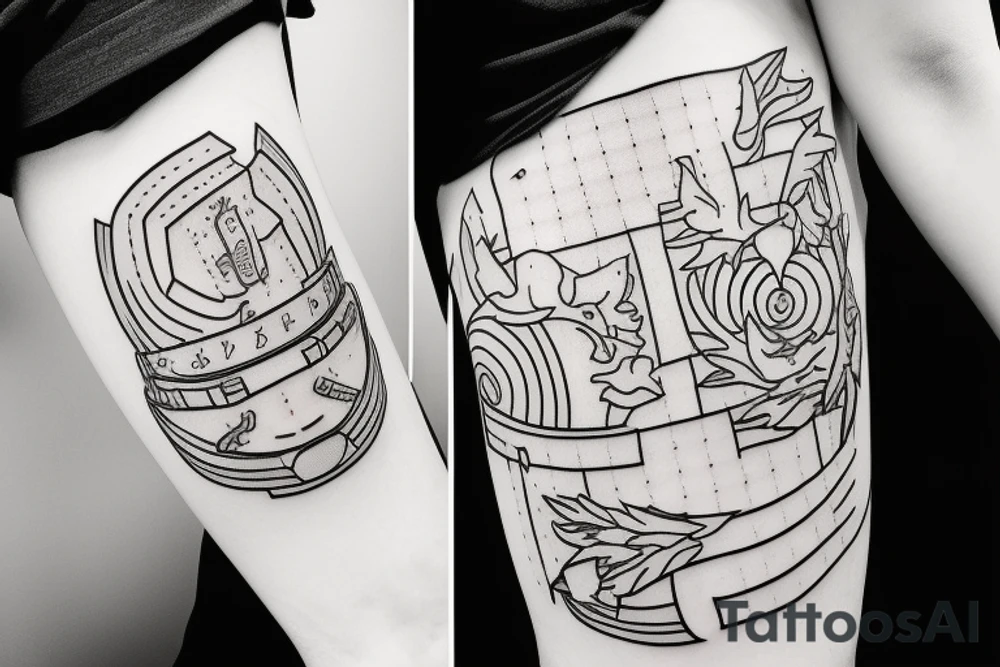 Lego pieces tattoo idea