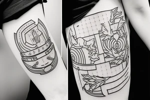 Lego pieces tattoo idea