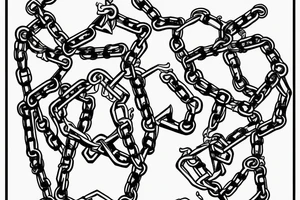 Cerberus with chains tattoo idea