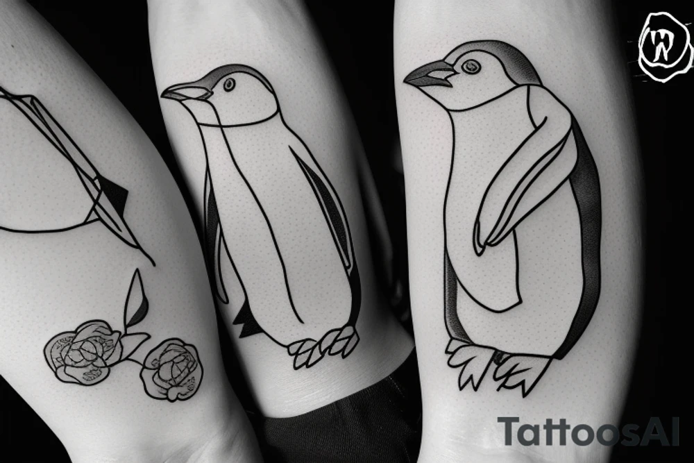 Penguin on the gym tattoo idea
