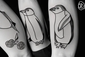 Penguin on the gym tattoo idea