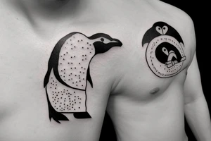 Penguin on the gym tattoo idea