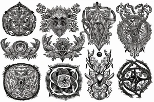 Ornament, pagan, back, prussia, Baltic, middle ages tattoo idea