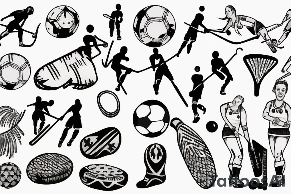 field hockey player tattoo idea