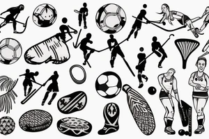 field hockey player tattoo idea