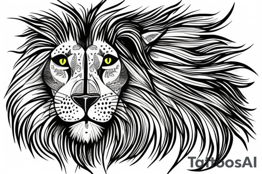 Lion, cat tattoo idea