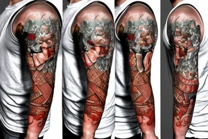 Gdansk-themed tattoo, combining realism and cartoons tattoo idea
